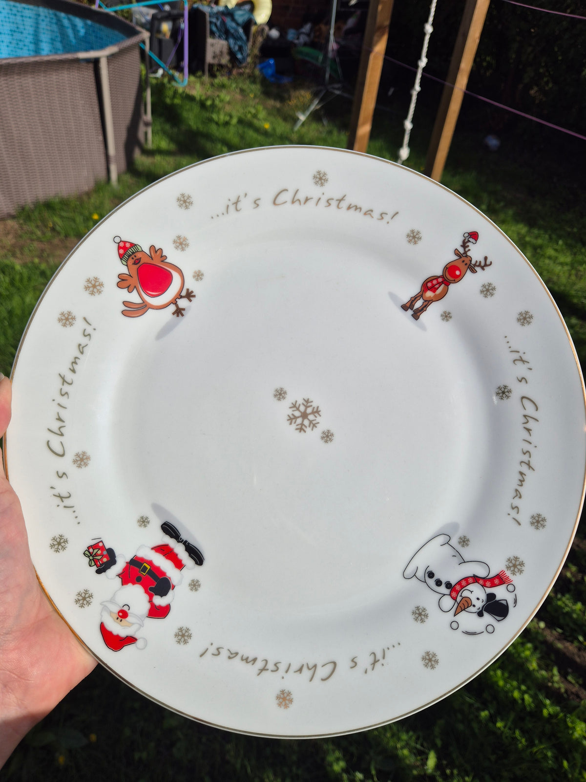 Large custom Christmas plate