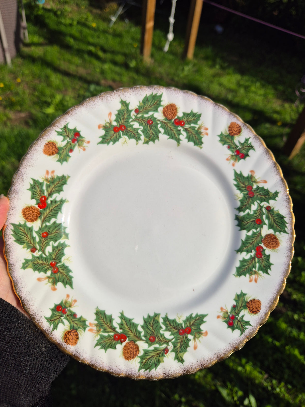 Christmas ivy custom plate
