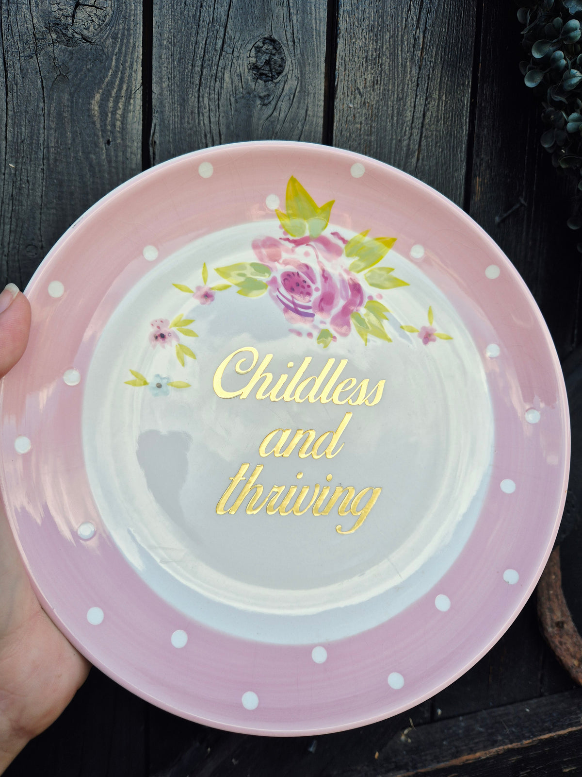 Childless and thriving plate