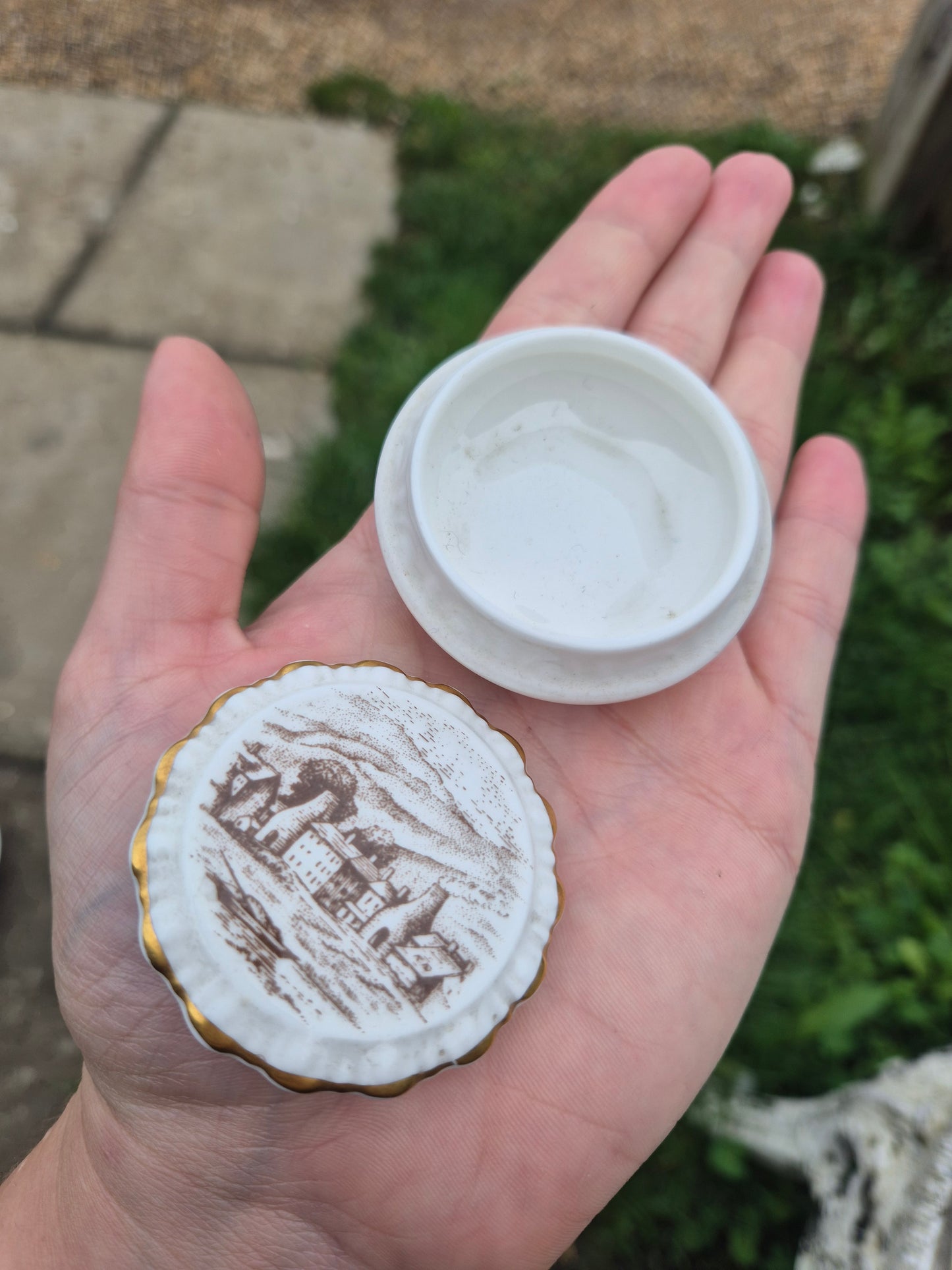 Small white trinket pot