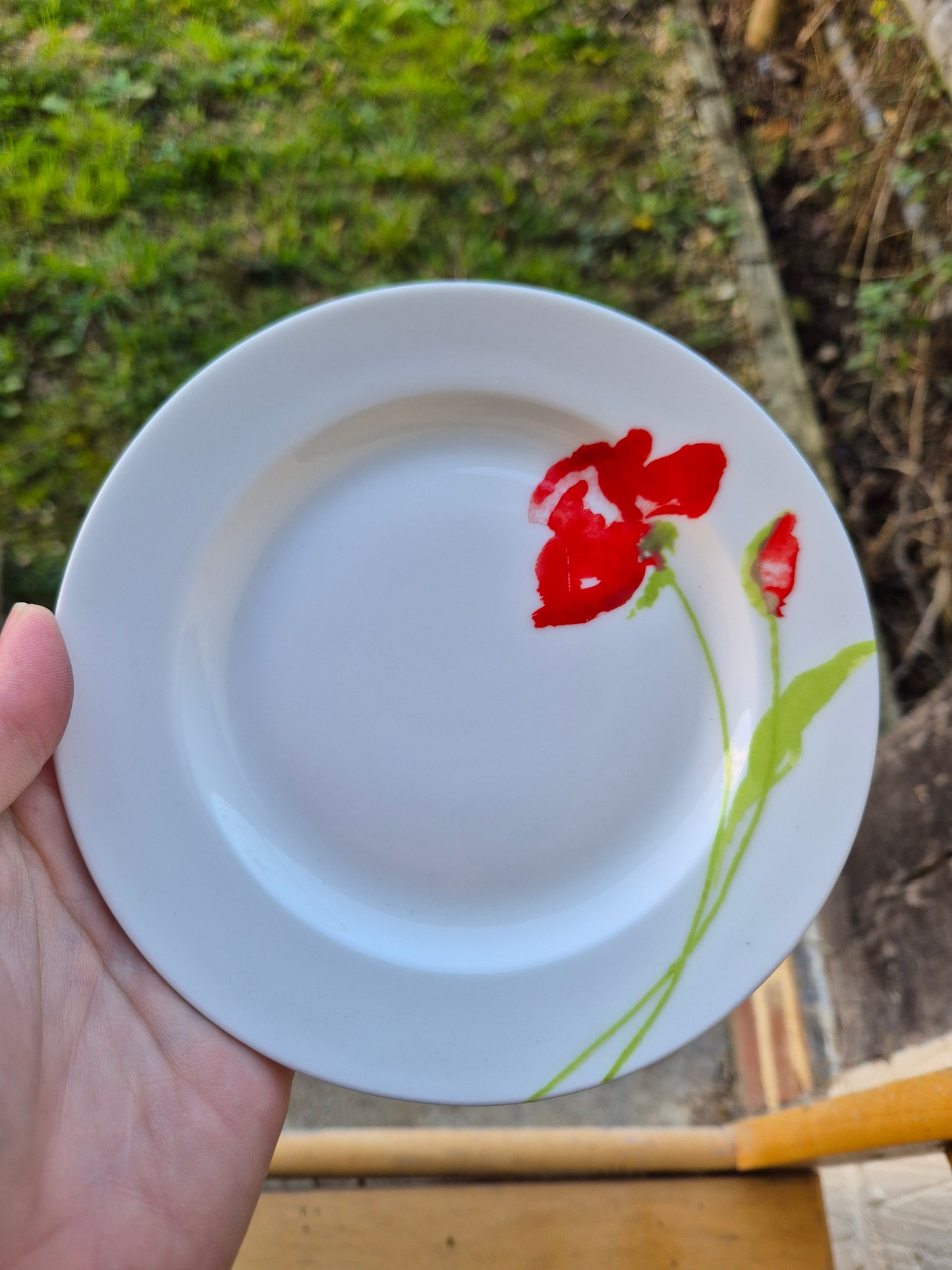 Floral side plate