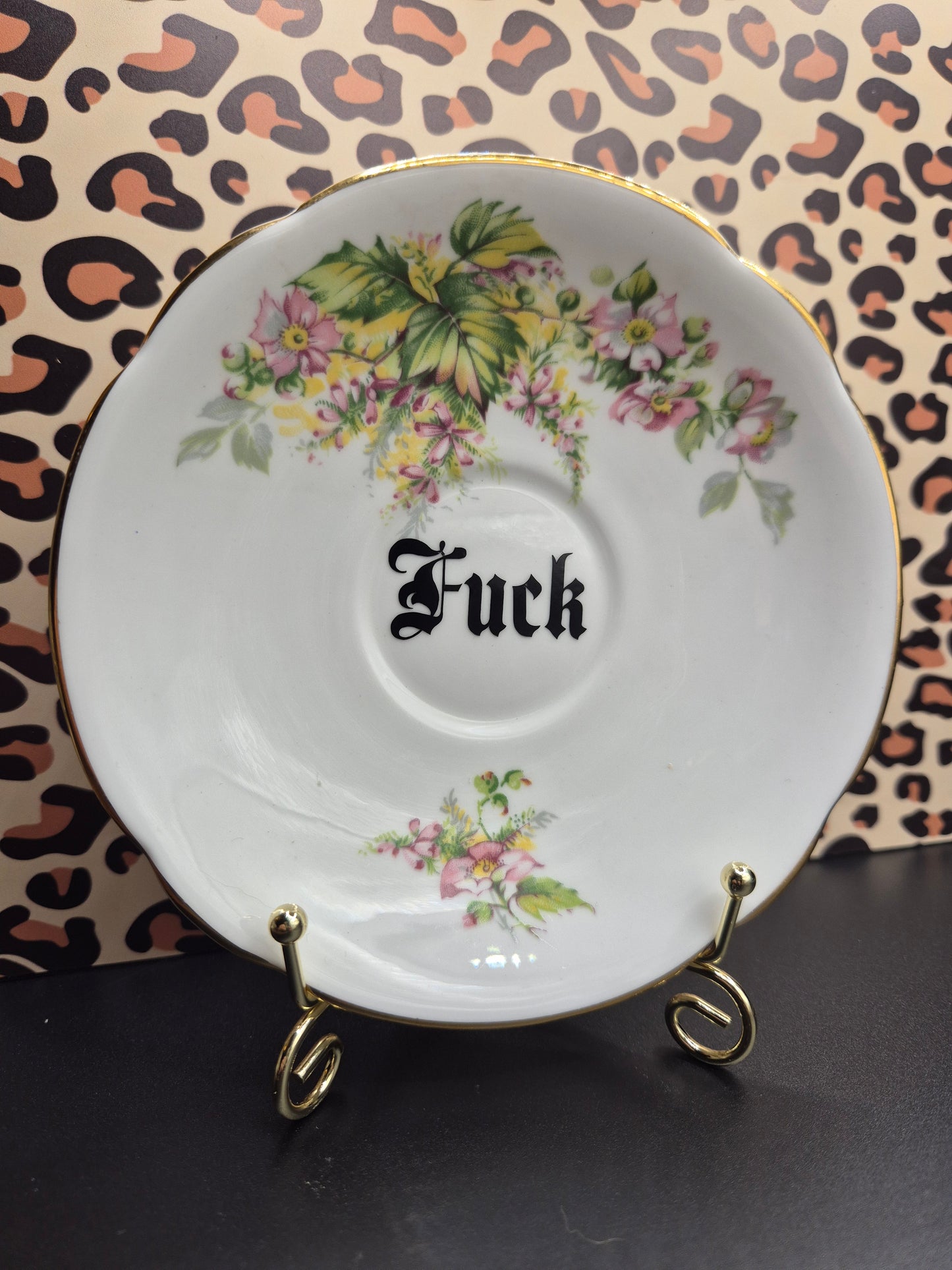 Fuck floral saucer
