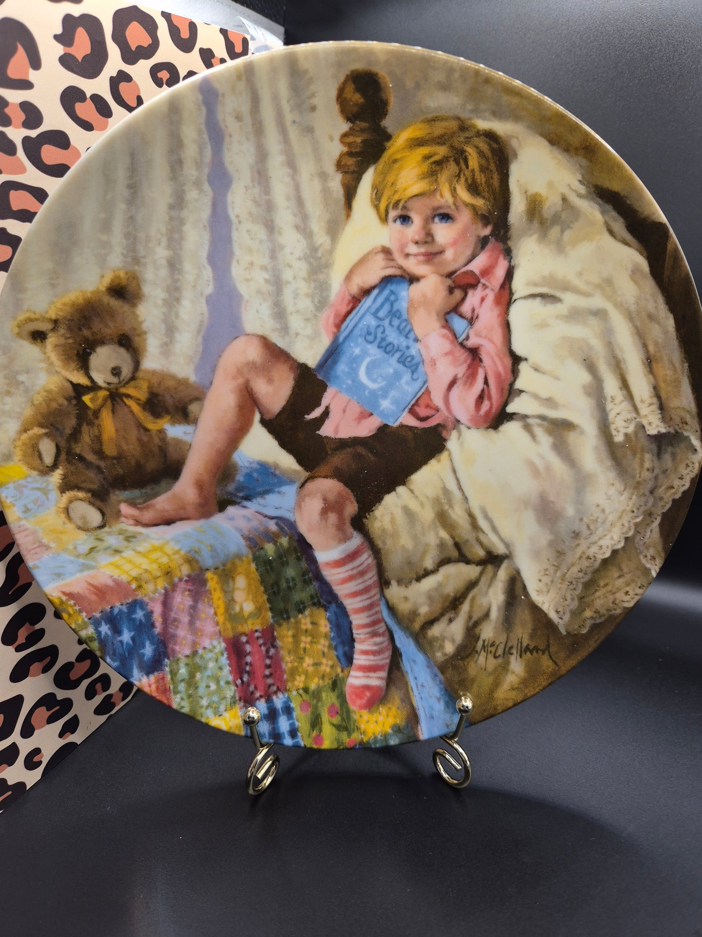 Kid reading plate