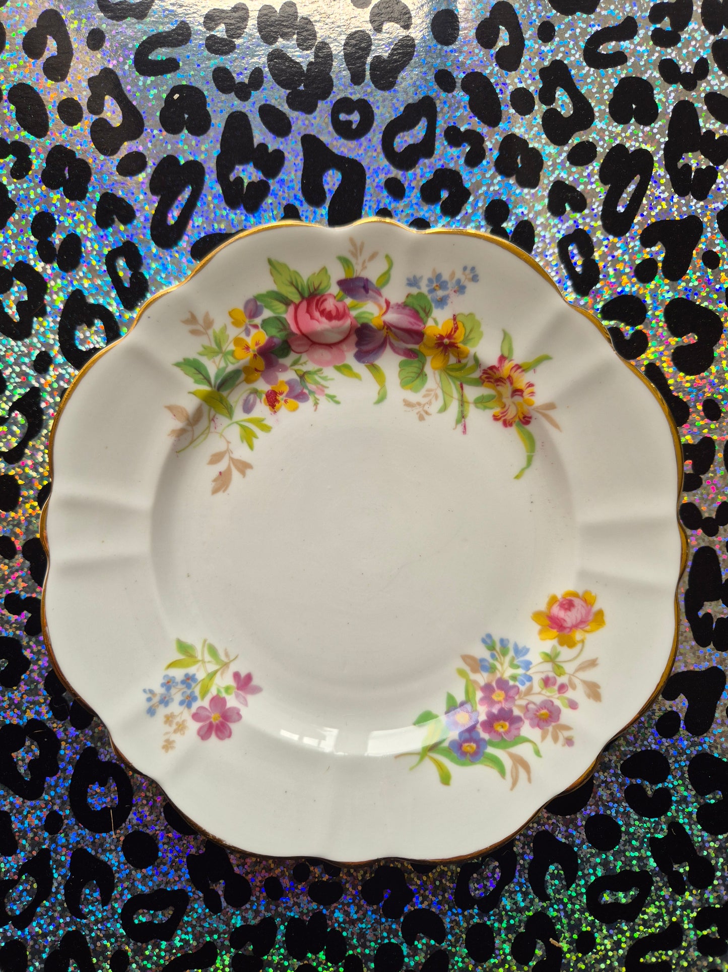 Floral side plate