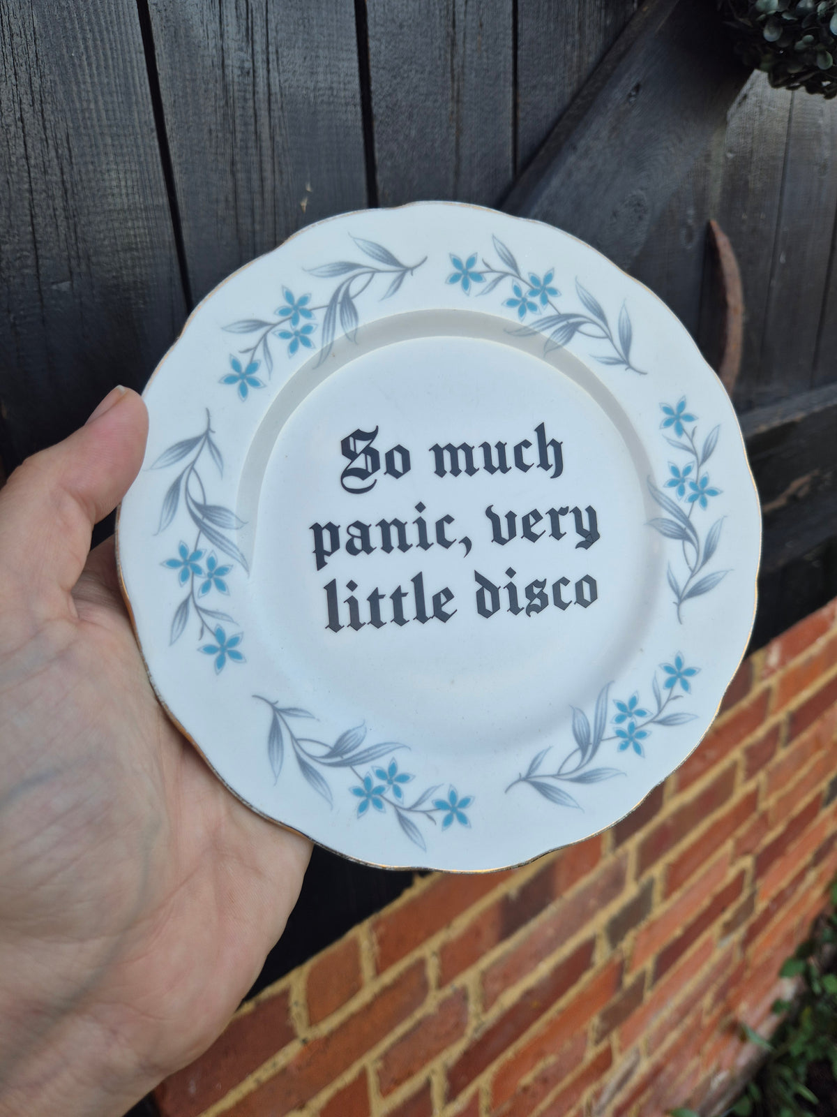So much panic, very little disco side plate