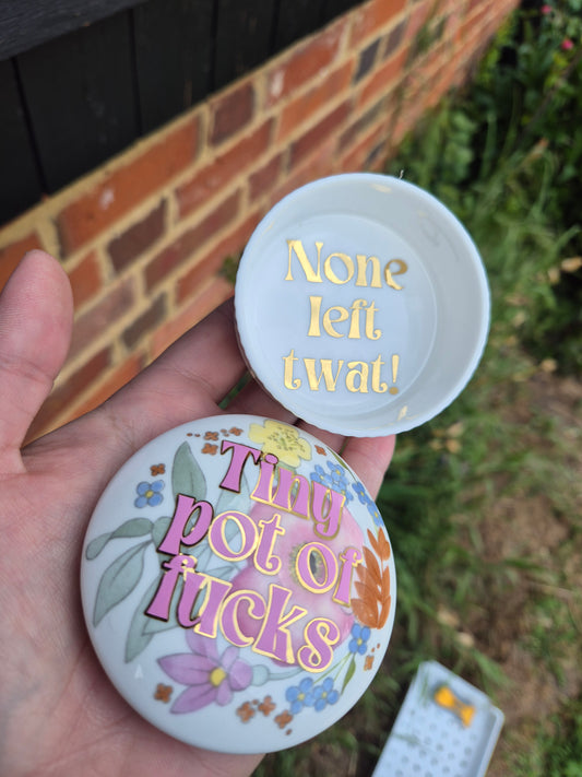 Tiny pot of fucks trinket