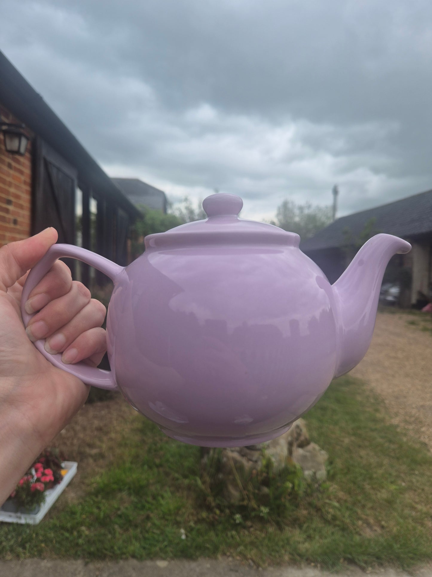 Purple teapot