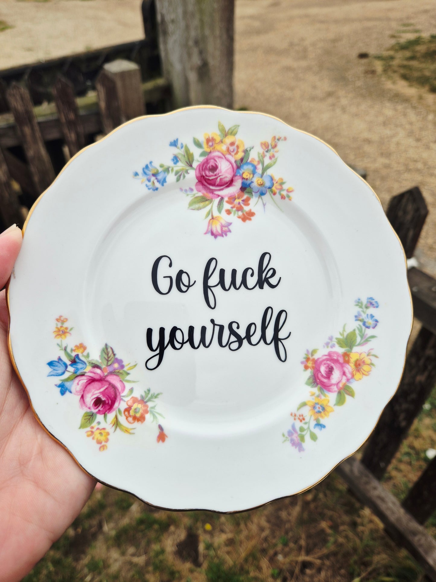Go fuck yourself side plate