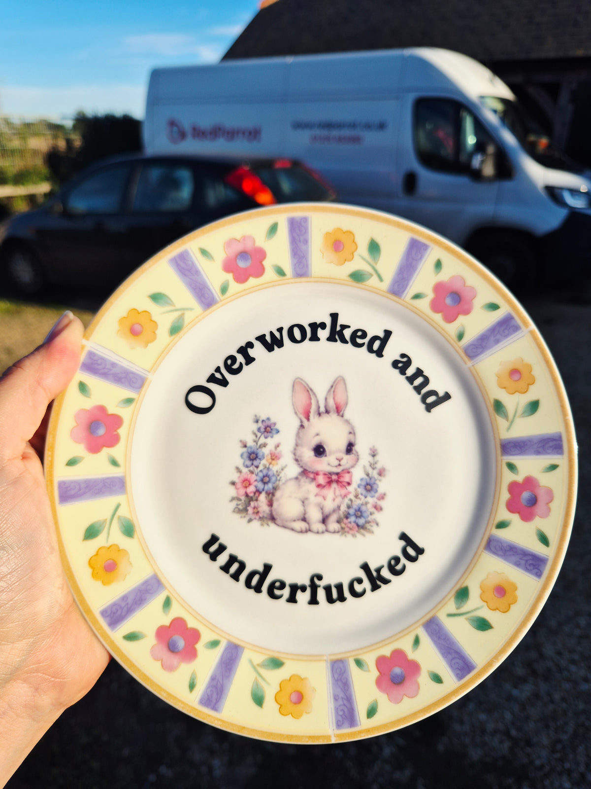 Overworked and underfucked bunny plate