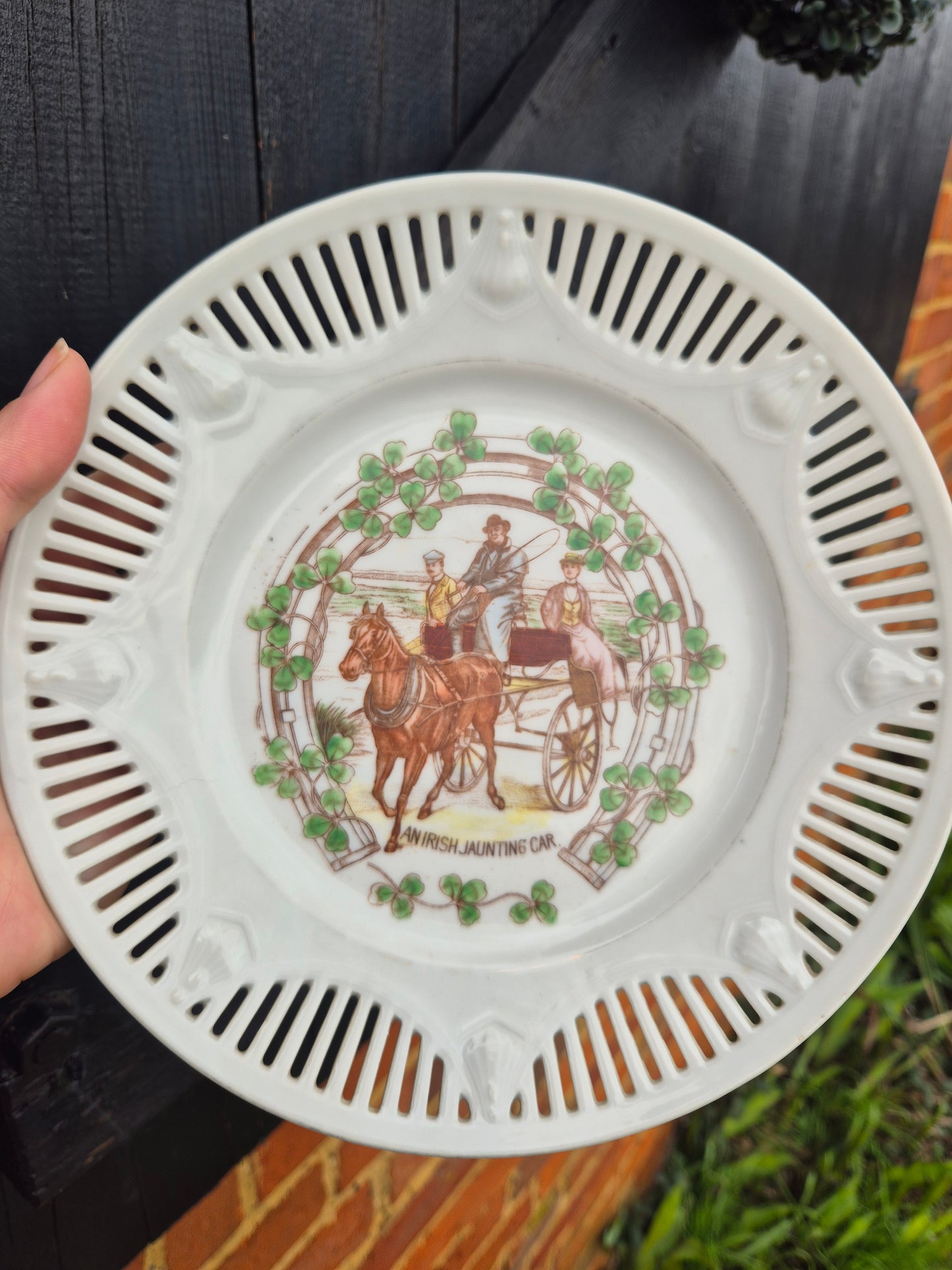 An Irish Jaunting Car ribbon plate