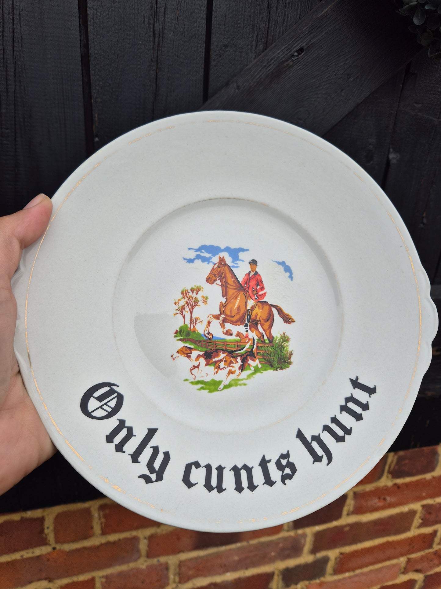 Only cunts hunt plate