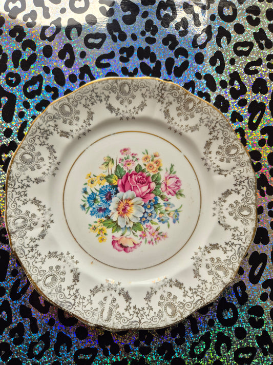 Floral chintzy plate