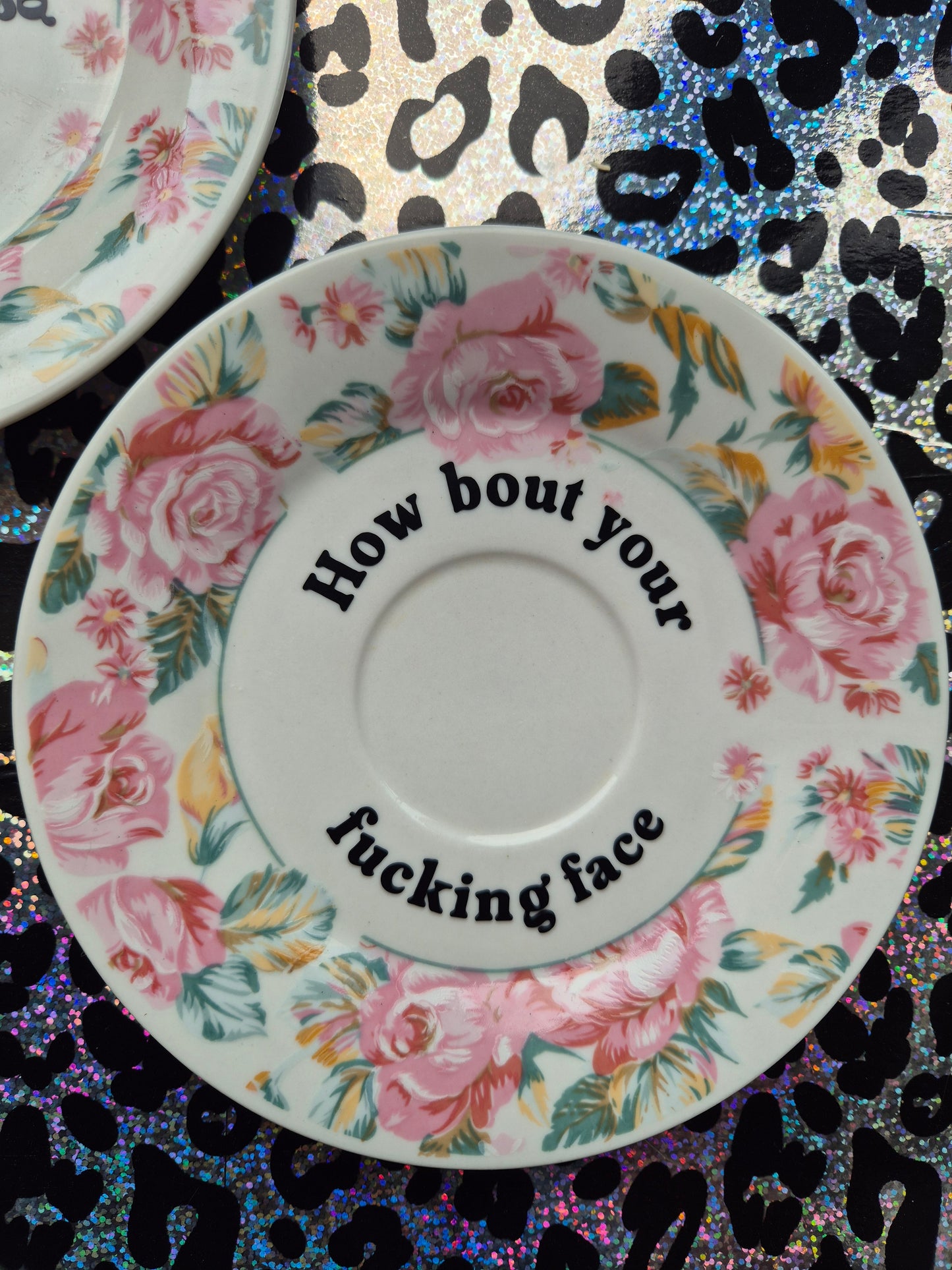 Limp bizkit floral saucer pair