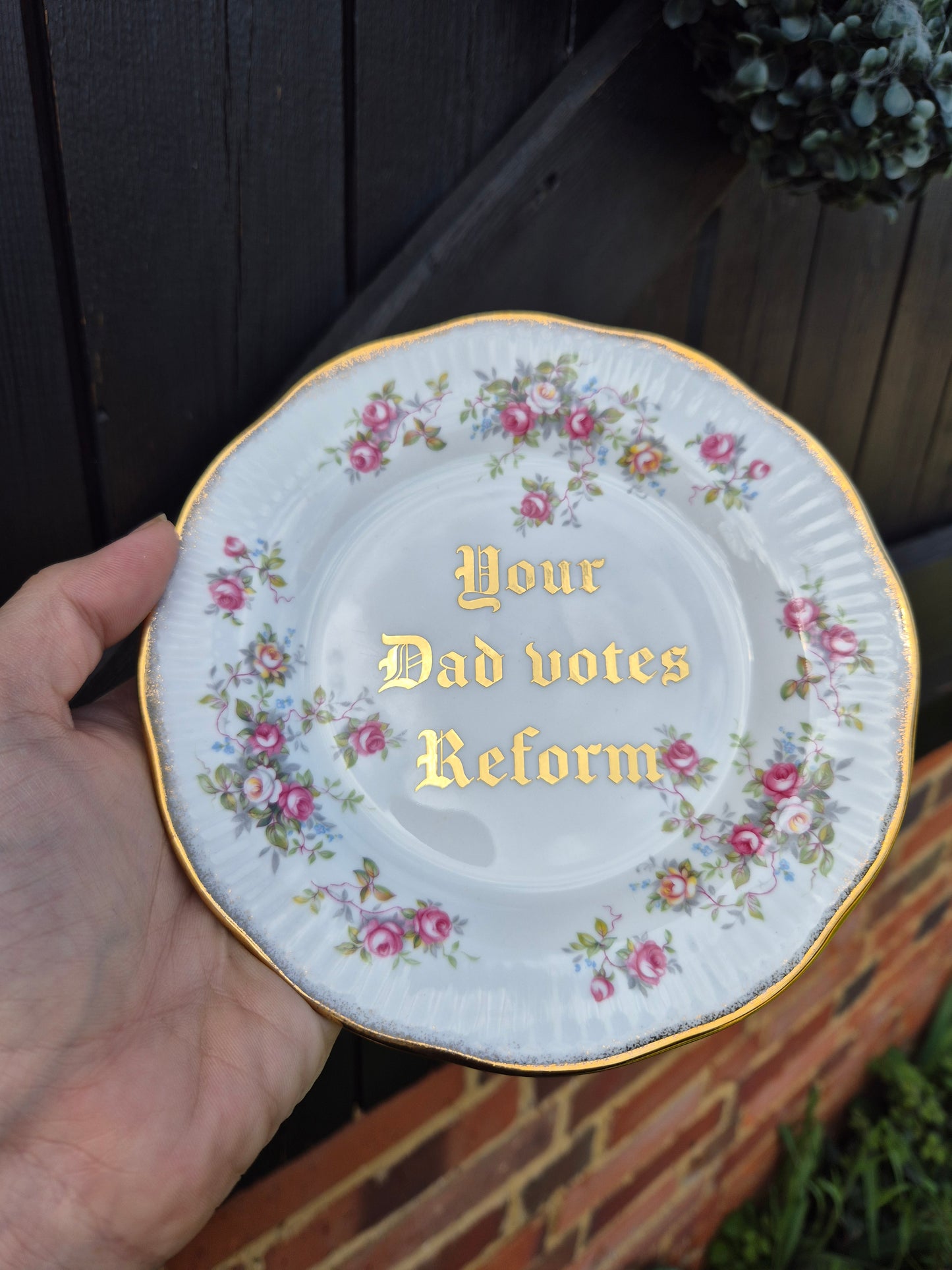 Your dad votes reform side plate