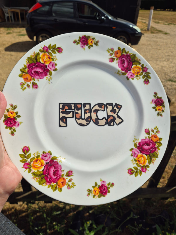 Leopard print fuck plate large