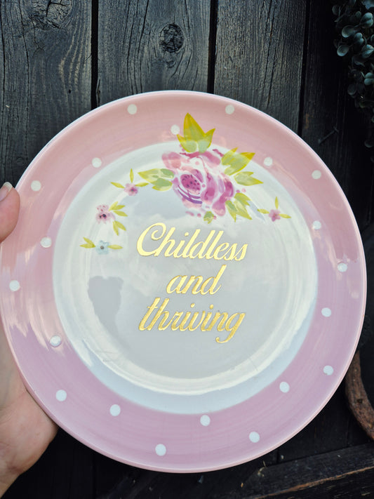 Childless and thriving plate
