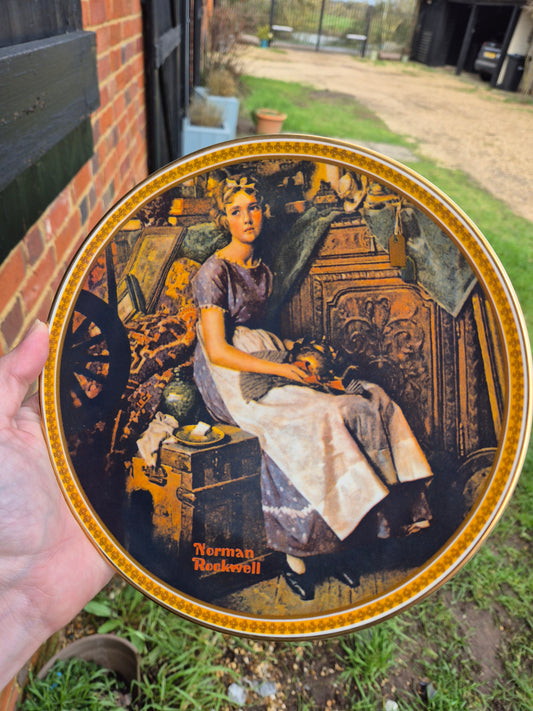 Girl sitting plate