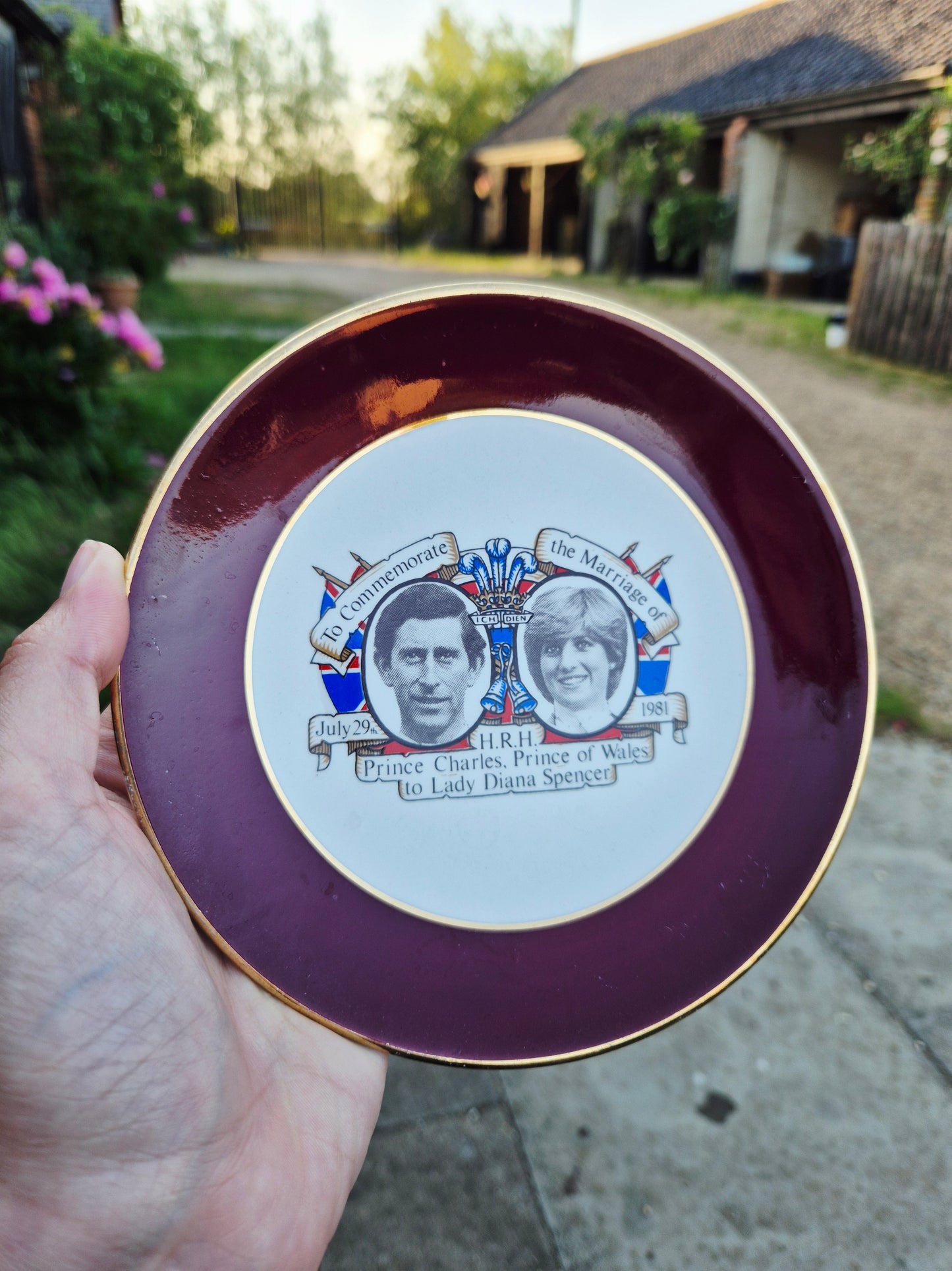 Small Charles and Diana plate
