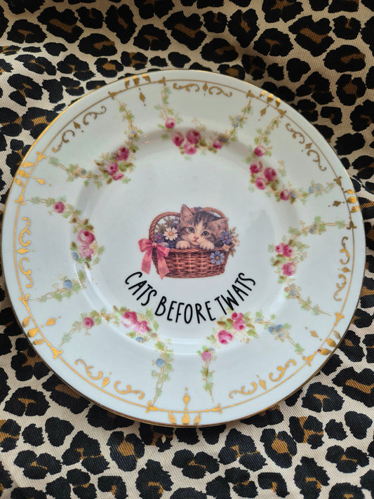 Cats before twats side plate