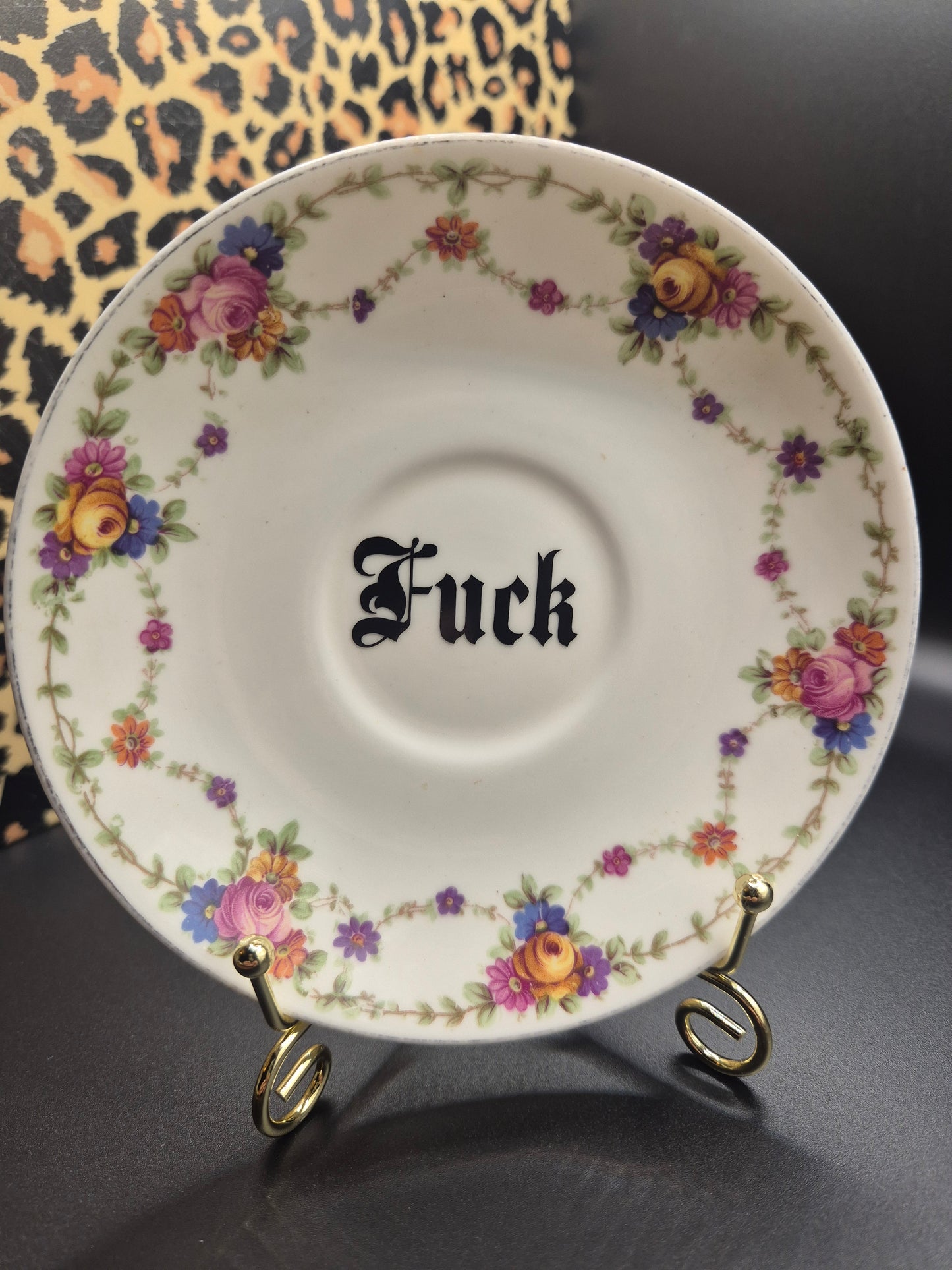 Fuck floral saucer