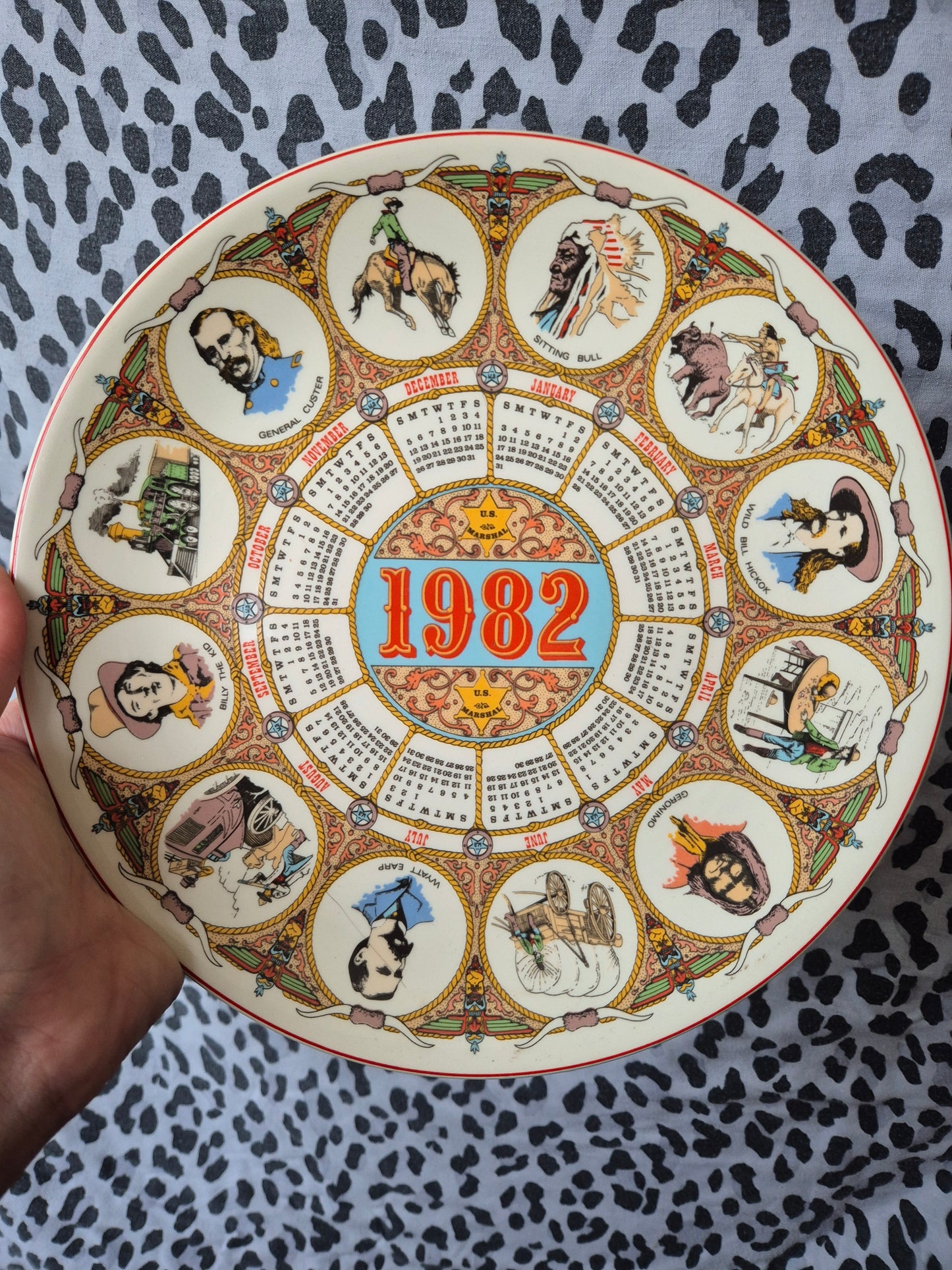 1982 calendar plate