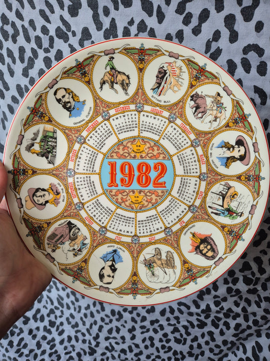 1982 calendar plate