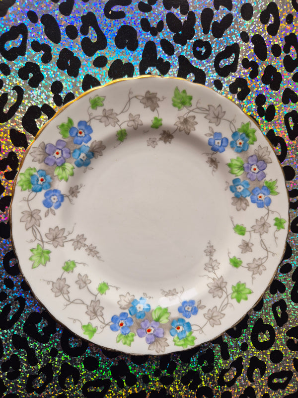 Blue florals side plate
