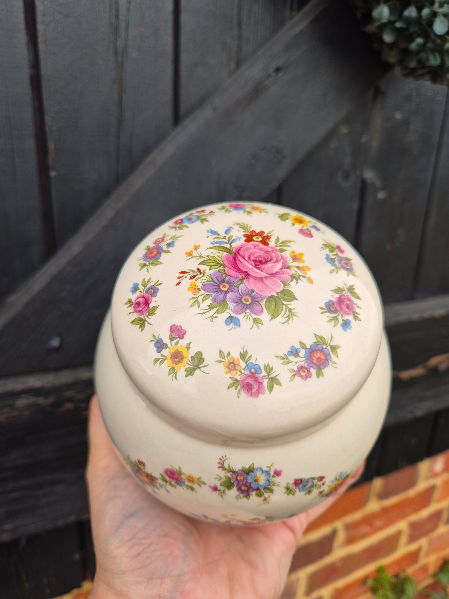 Large floral urn