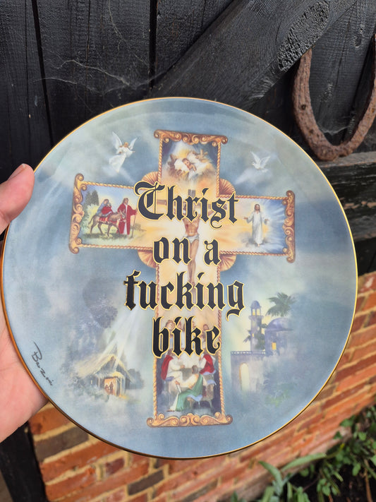Christ on a fucking bike plate