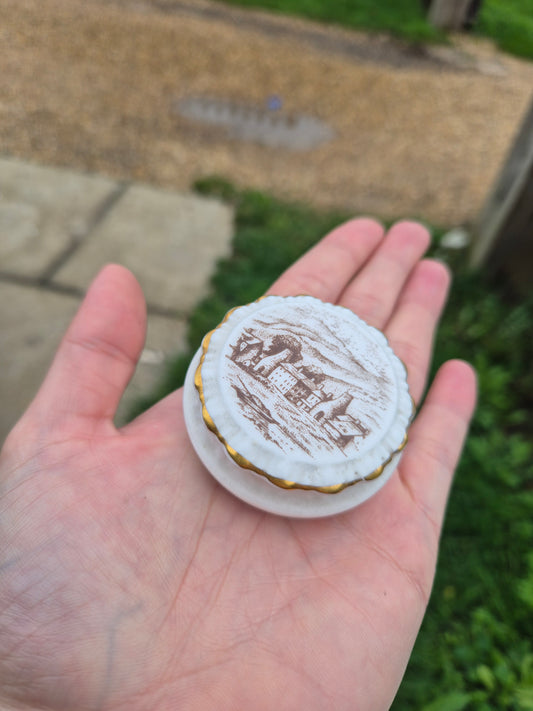 Small white trinket pot
