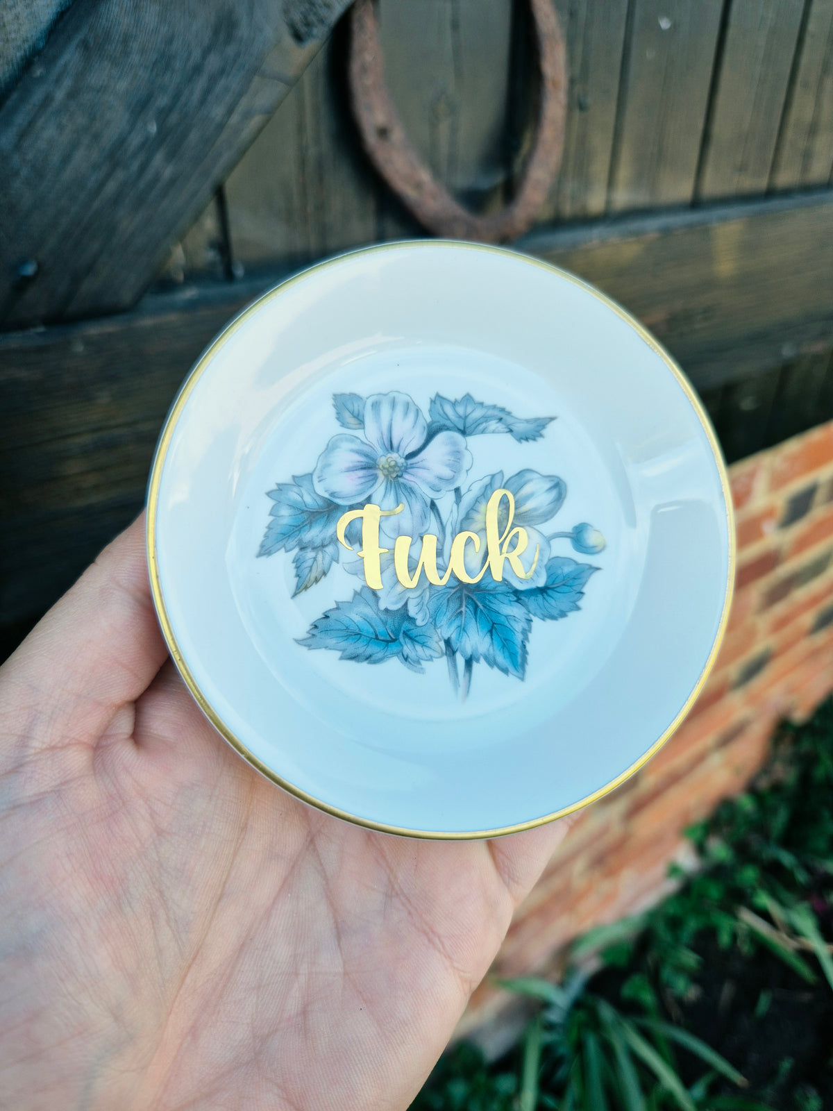 Fuck mini floral plate