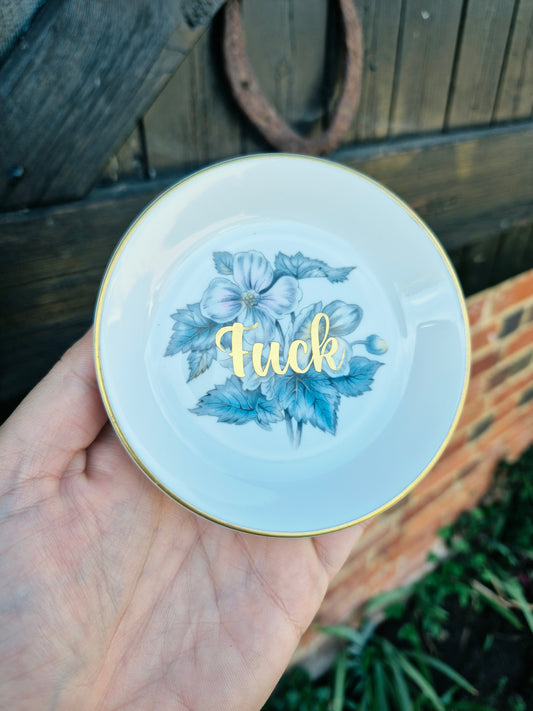 Fuck mini floral plate