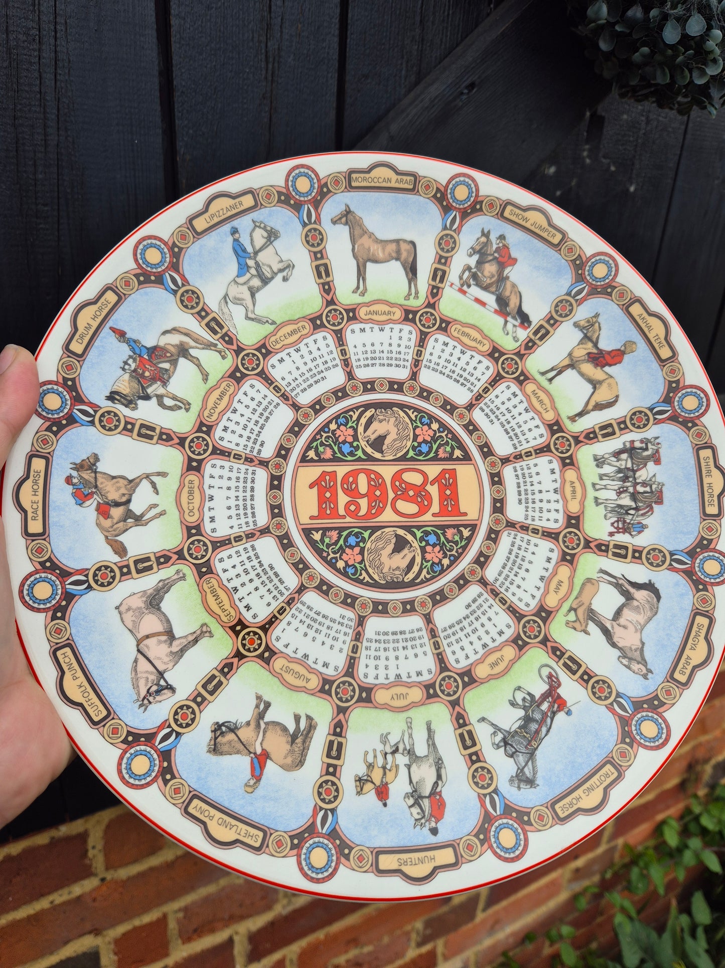1981 calendar plate