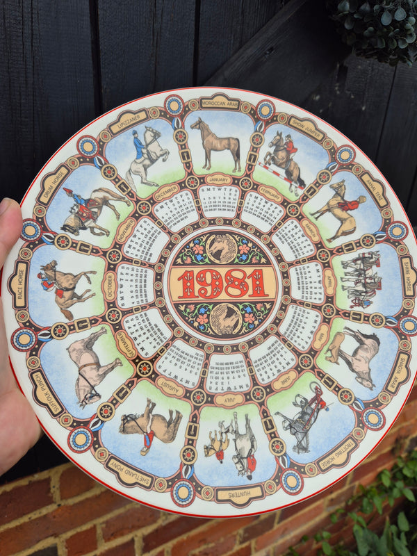 1981 calendar plate