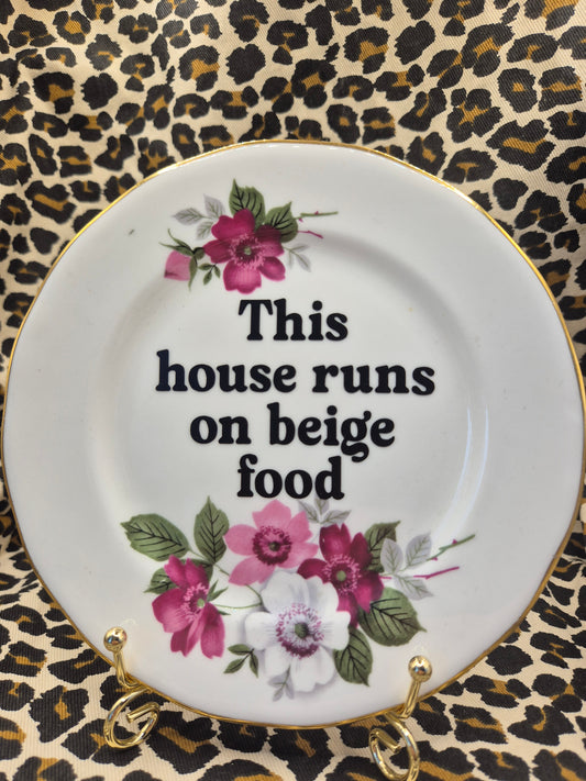 This house runs on beige food side plate