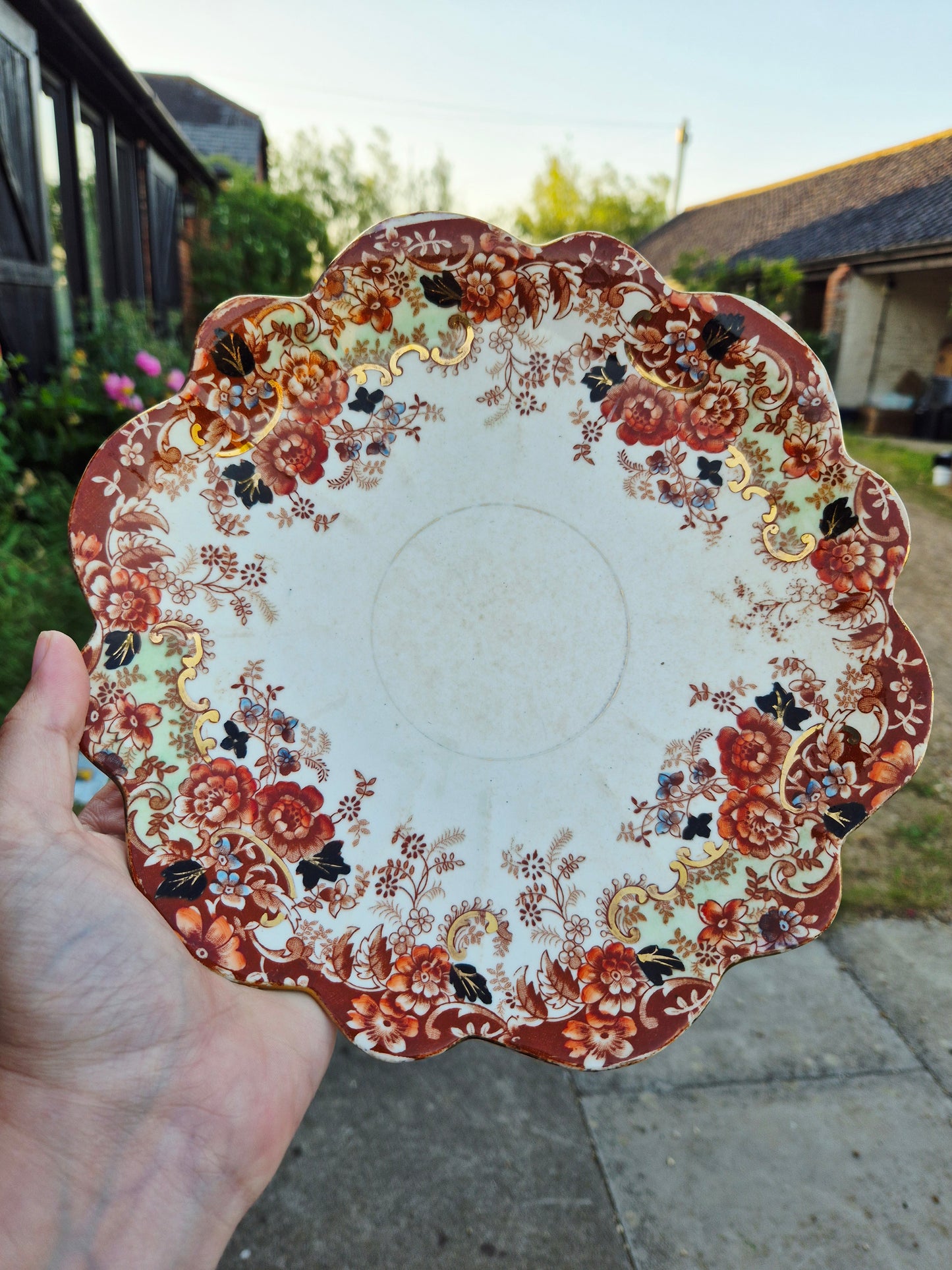 Ornate vintage scalloped plate