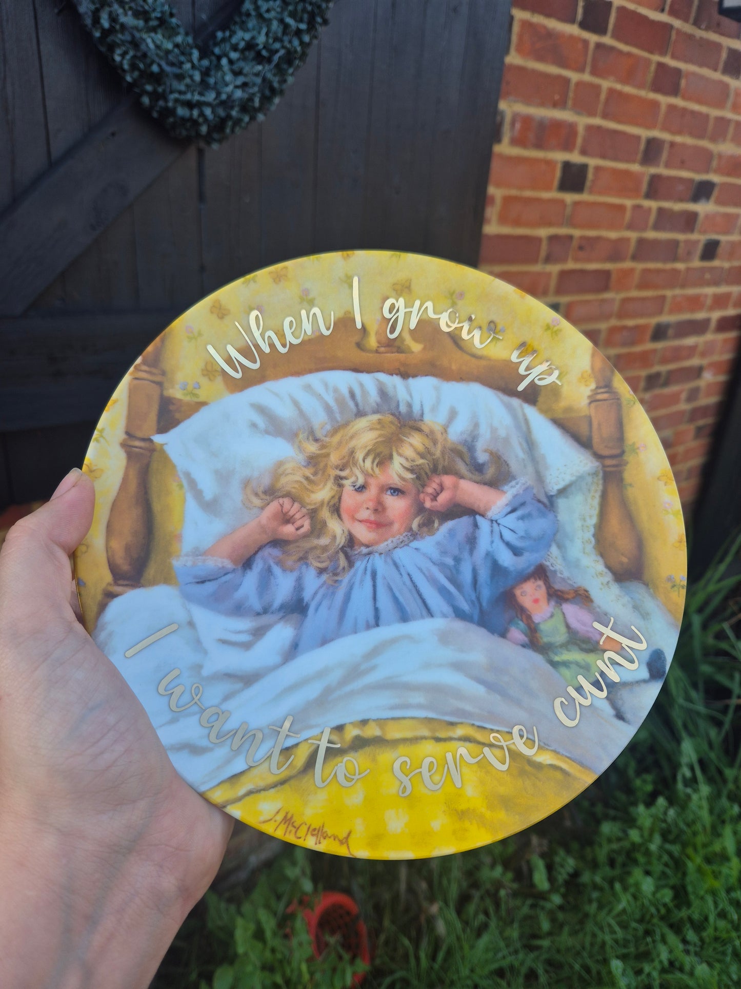 When I grow up plate