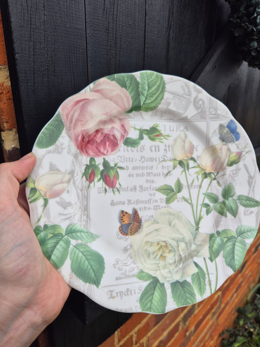 Floral butterfly plate