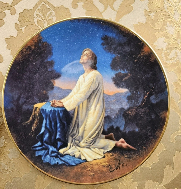 Jesus praying plate
