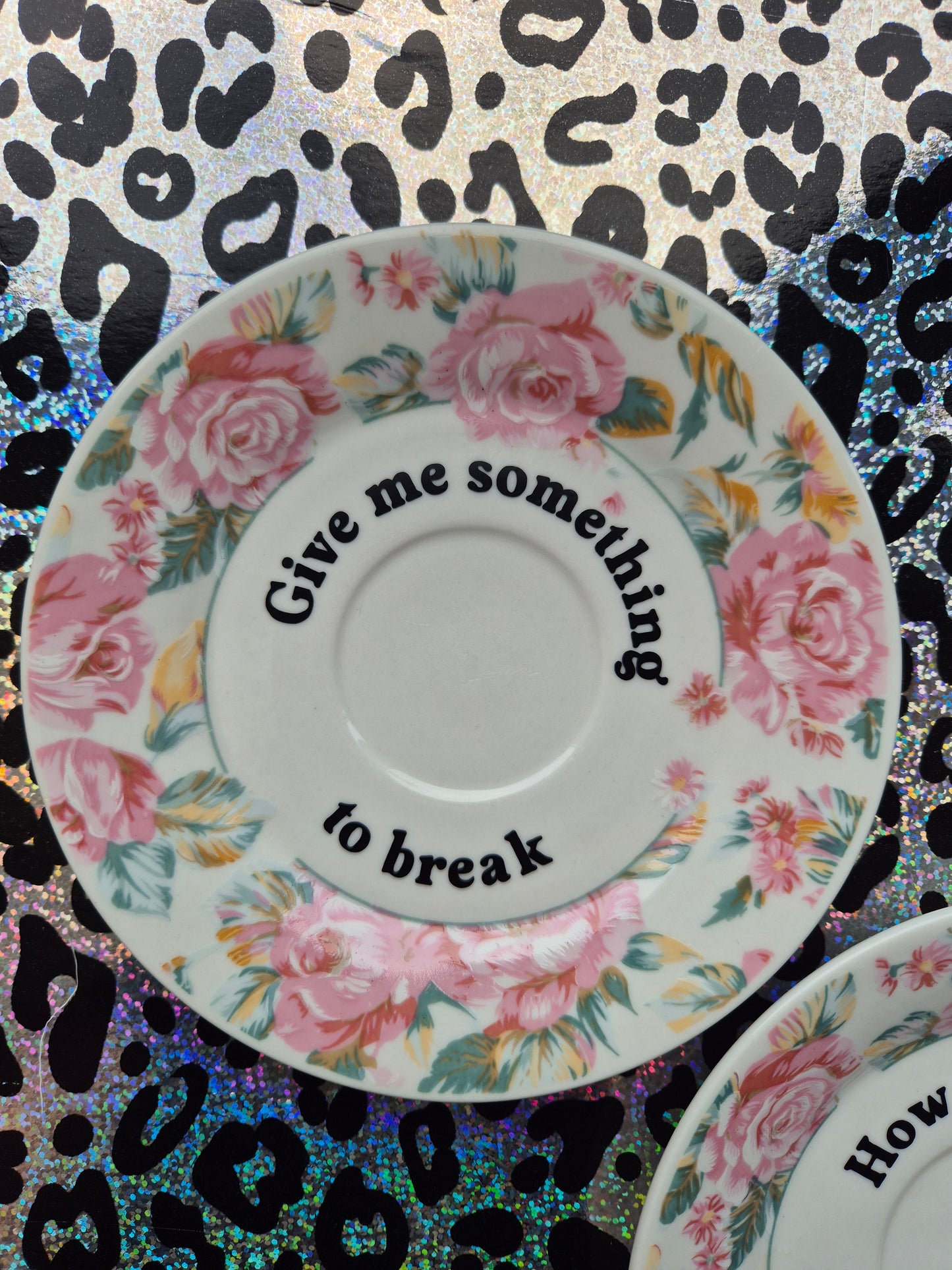 Limp bizkit floral saucer pair