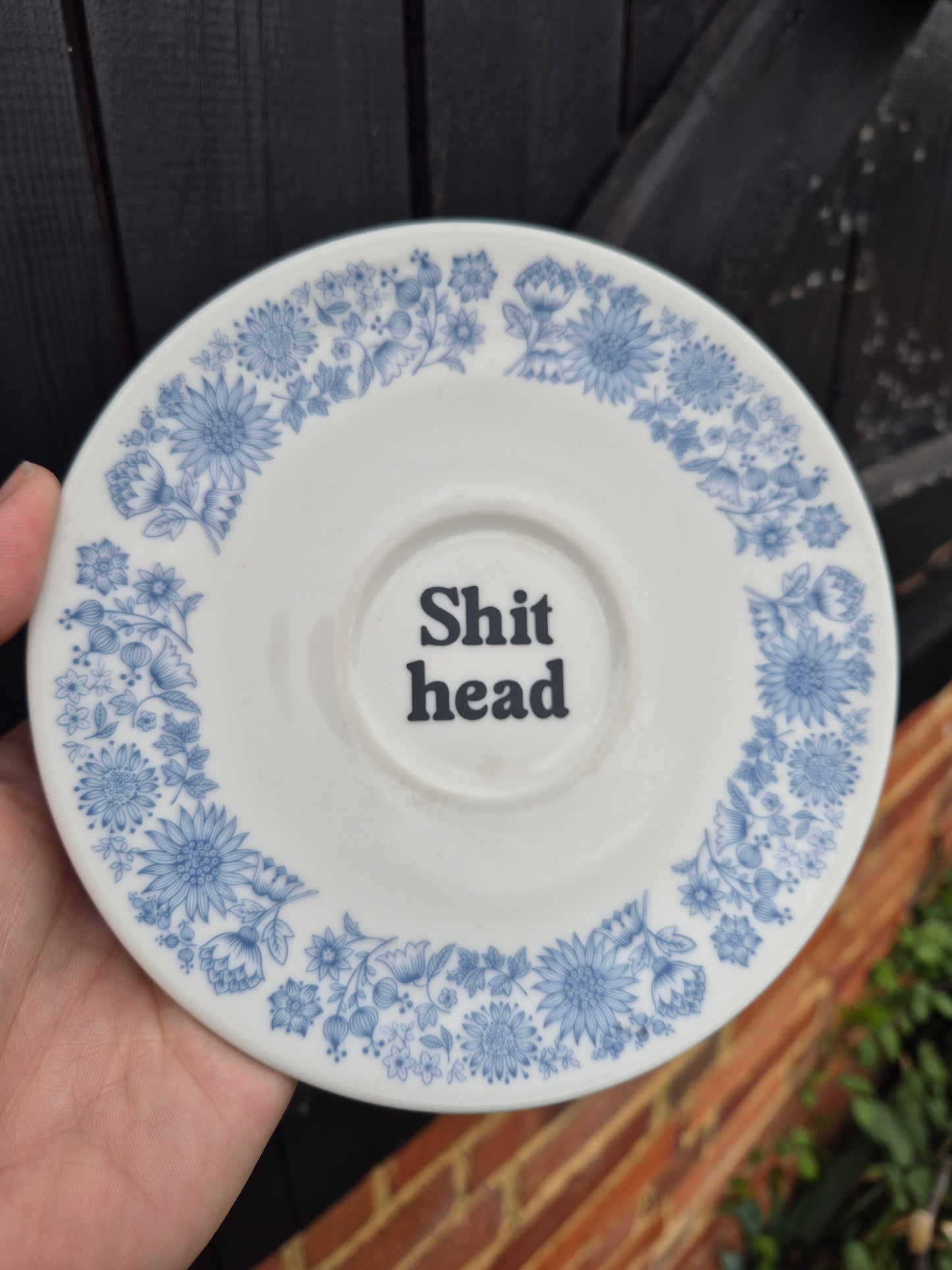 Shit head saucer