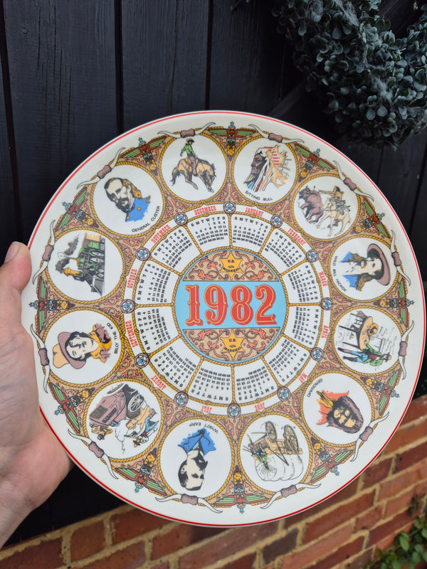 1982 calendar plate