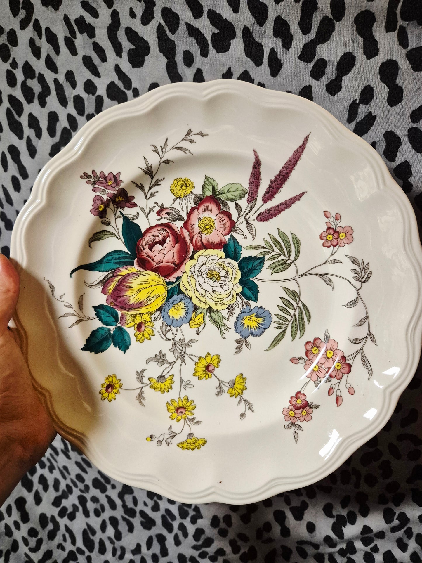 Large floral plate