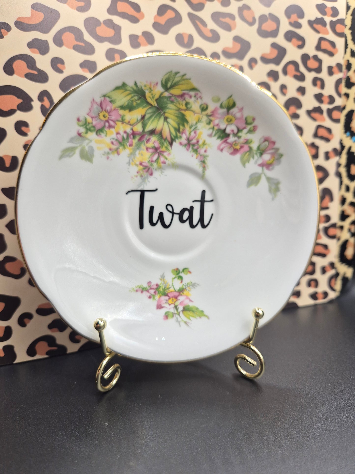 Twat floral saucer