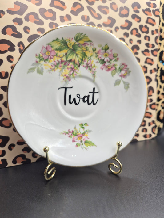 Twat floral saucer