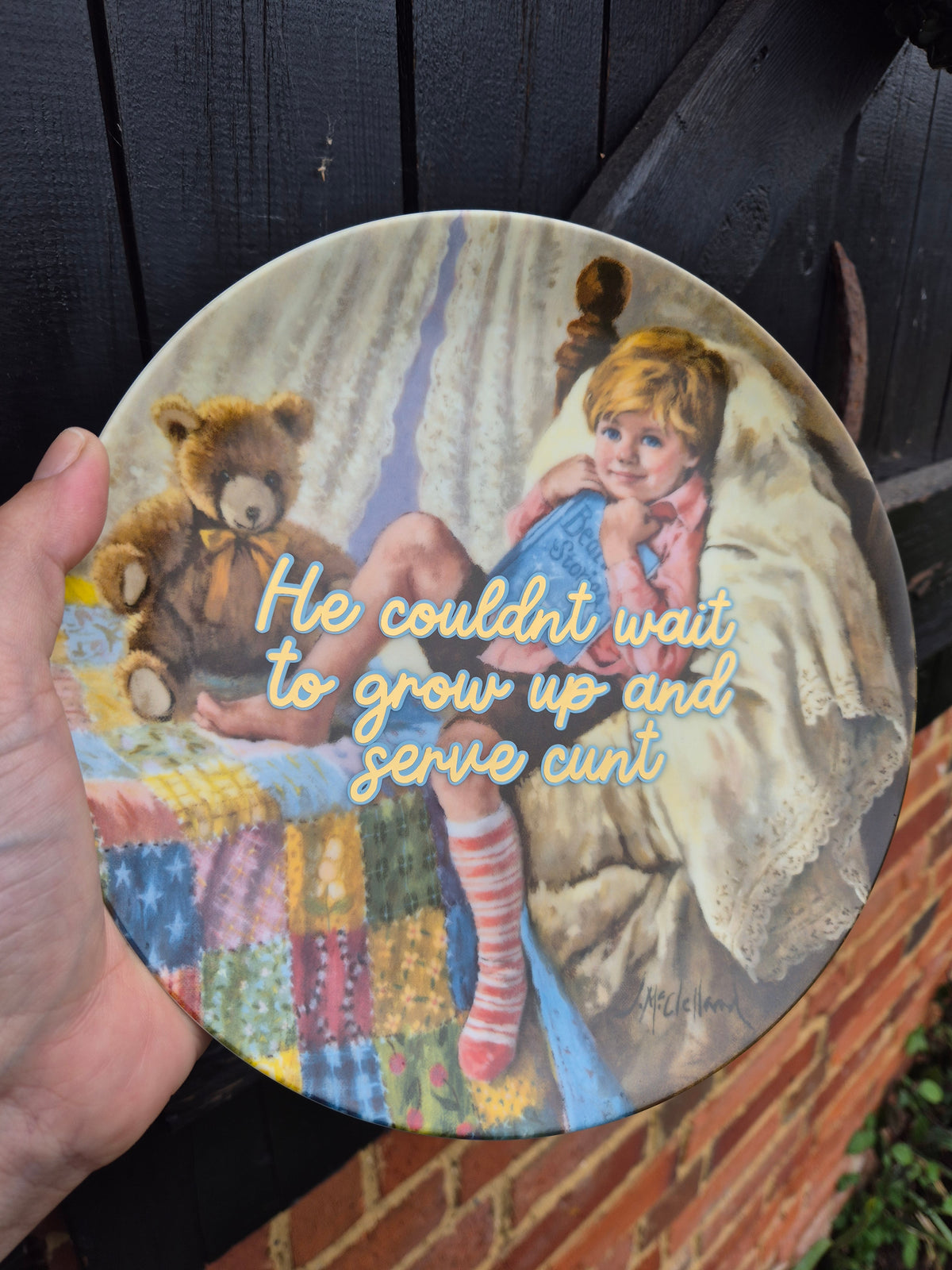 He couldn't wait to grow up and serve cunt plate
