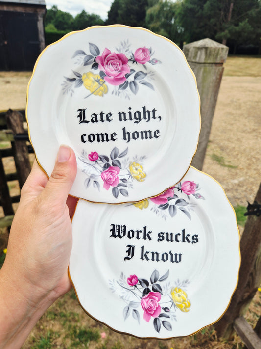 Blink 182 lyrics side plate pair