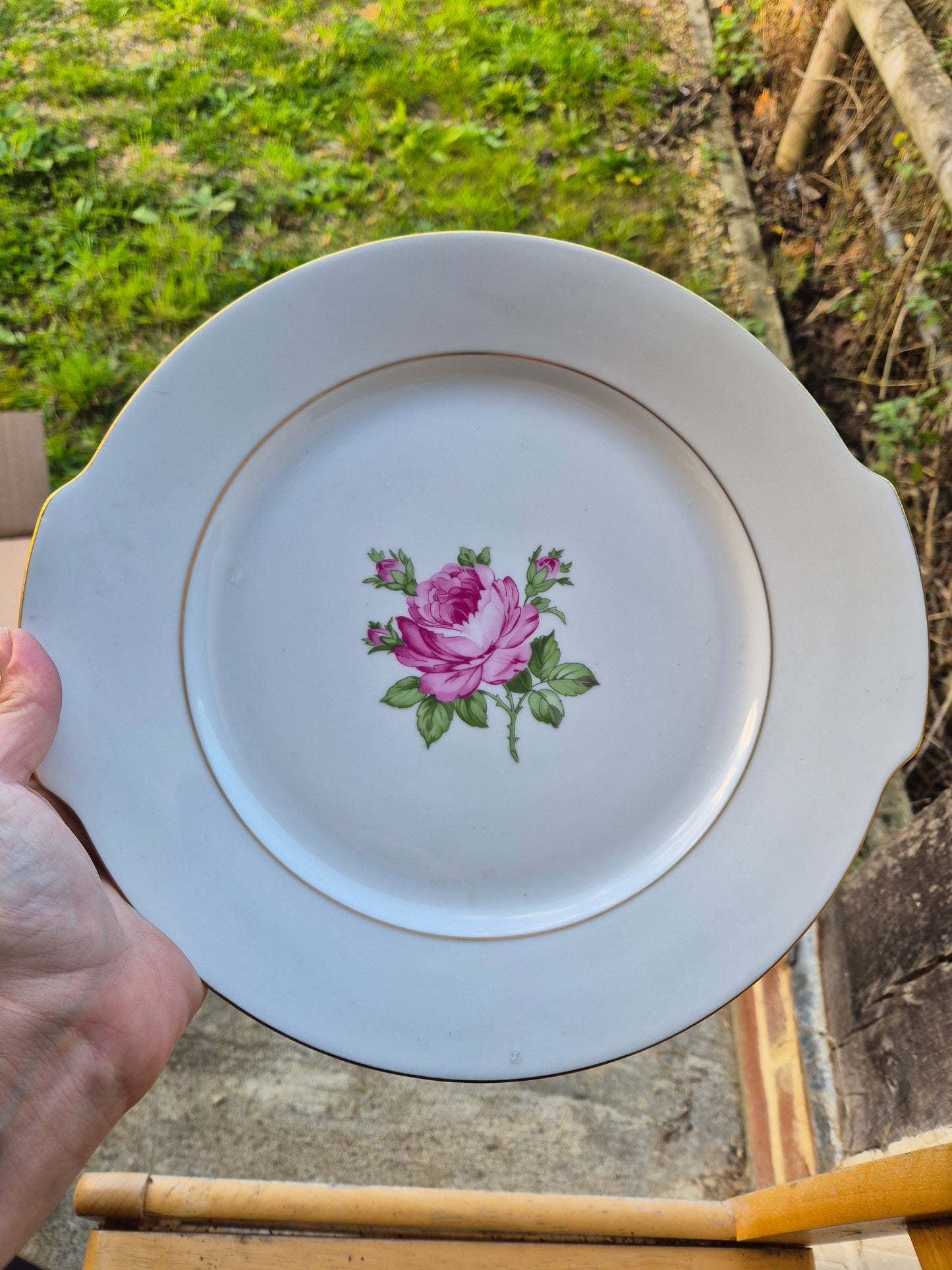 Large rose plate