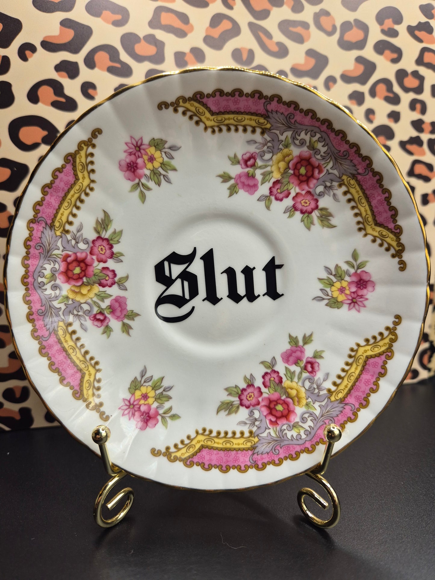 Slut floral saucer