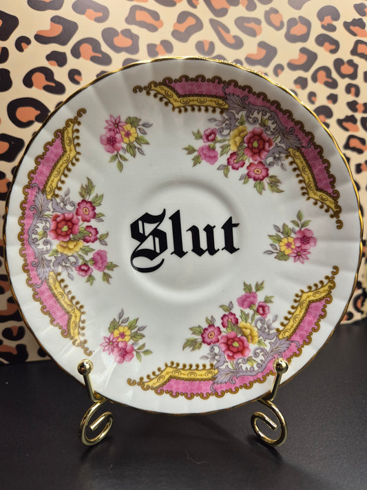 Slut floral saucer
